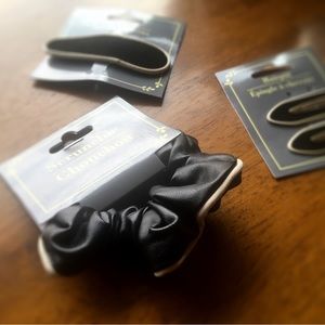 Attractive Faux Leather Scrunchie Hair Accessories Set NWT